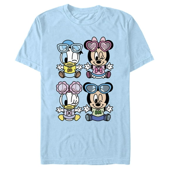 Men's Mickey & Friends Baby Characters  Graphic Tee Light Blue 3X Large