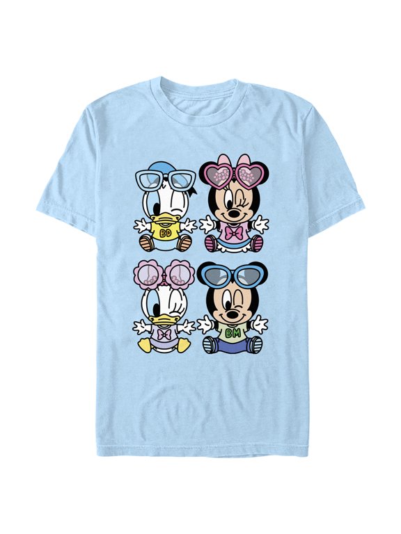 Men's Mickey & Friends Baby Characters Graphic Tee Light Blue X Large
