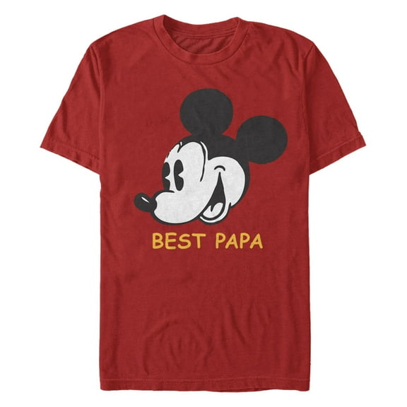 Men's Mickey & Friends Best Papa Retro Face  Graphic T-Shirt
