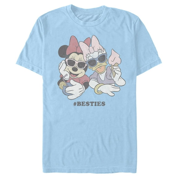 Men's Mickey & Friends Besties Graphic Tee Light Blue 2X Large