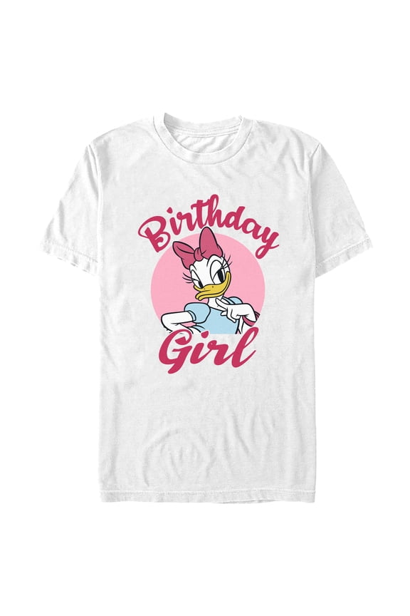 Men's Mickey & Friends Birthday Girl Daisy  Graphic Tee White Large