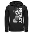 thumbnail image 1 of Men's Mickey & Friends Black and White Mickey Mouse  Pull Over Hoodie Black Small, 1 of 9