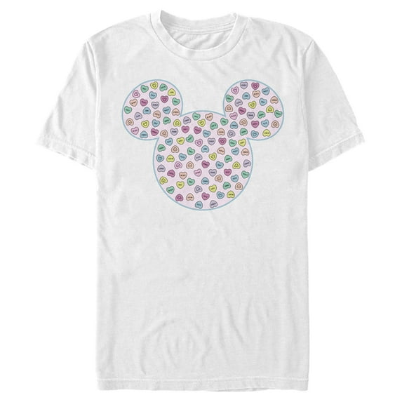 Men's Mickey & Friends Candy Filled Logo Graphic Tee White 2X Large