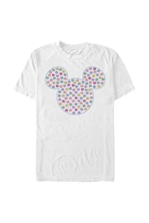 Men's Mickey & Friends Candy Filled Logo Graphic Tee White X Large