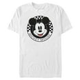 thumbnail image 1 of Men's Mickey & Friends Checkered Mickey Mouse Portrait  Graphic Tee White Small, 1 of 5