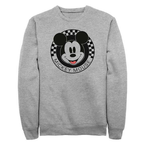 Men's Mickey & Friends Checkered Mickey Mouse Portrait Sweatshirt