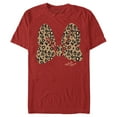 thumbnail image 1 of Men's Mickey & Friends Cheetah Print Minnie Mouse Bow Graphic Tee Red Medium, 1 of 5