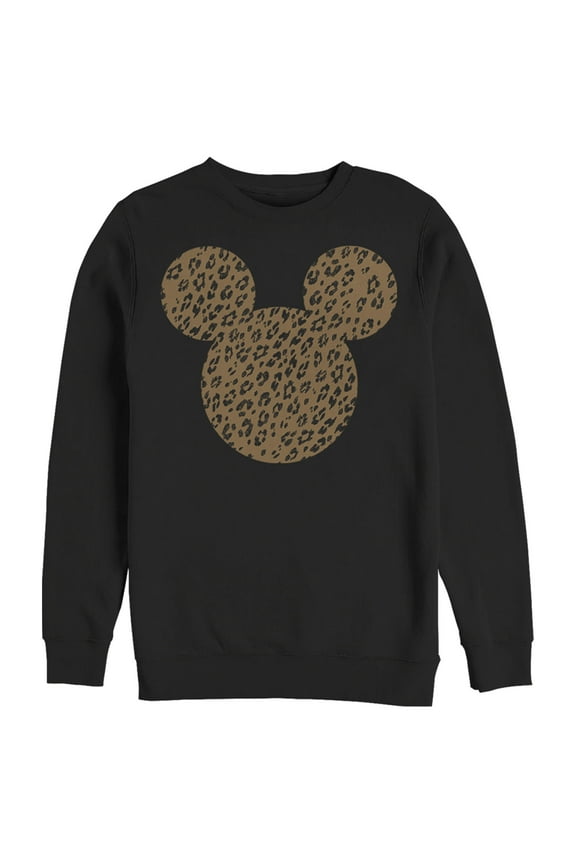 Men's Mickey & Friends Cheetah Silhouette Sweatshirt Black Large