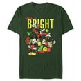thumbnail image 1 of Men's Mickey & Friends Christmas Make It Bright Friends Graphic Tee Dark Green Small, 1 of 5