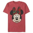 thumbnail image 1 of Men's Mickey & Friends Christmas Minnie Mouse Holly Plaid Bow Graphic T-Shirt, 1 of 5