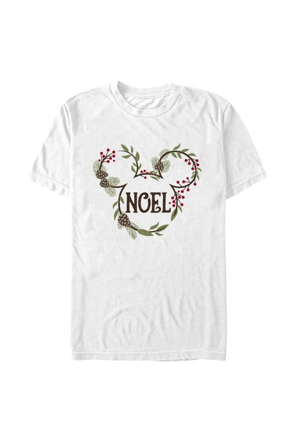 Men's Mickey & Friends Christmas Noel and Mouse  Graphic Tee White X Large
