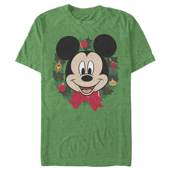 Men's Mickey & Friends Christmas Wreath Mickey  Graphic T-Shirt