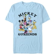 Mens Mickey & Friends Classic Crew Graphic Tee Light Blue X Large