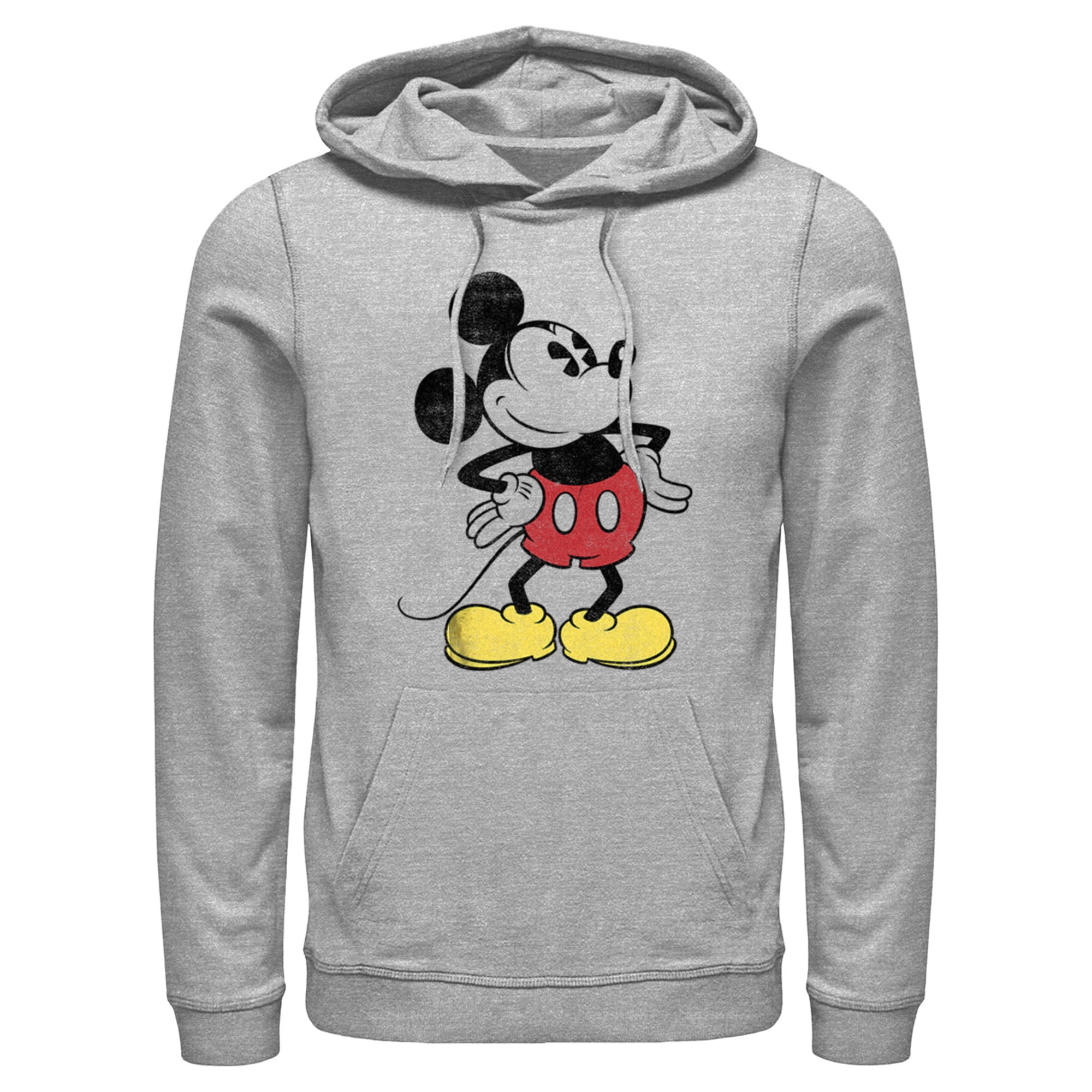 Men's Heather Gray Cotton Blend Hooded Pullover Sweatshirt