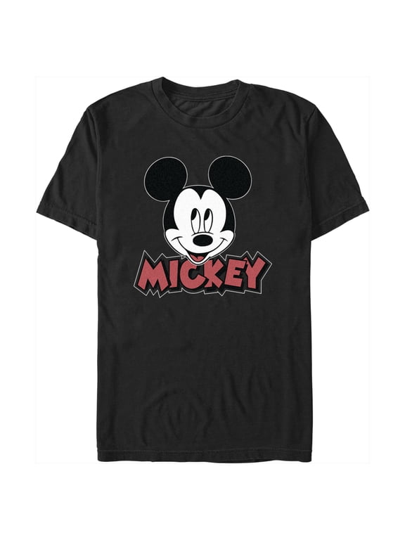 Men's Mickey & Friends Classic Mickey Face Graphic Tee Black 3X Large
