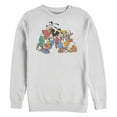 thumbnail image 1 of Men's Mickey & Friends Colorful Group Shot Distressed Sweatshirt White Large, 1 of 4