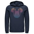thumbnail image 1 of Men's Mickey & Friends Colorful Mandala Mickey Mouse Logo  Pull Over Hoodie Navy Blue Small, 1 of 4