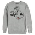thumbnail image 1 of Men's Mickey & Friends Comic Book Face Sweatshirt Athletic Heather Medium, 1 of 4