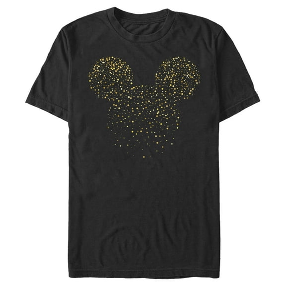 Men's Mickey & Friends Confetti Mickey Mouse Logo  Graphic Tee Black 3X Large