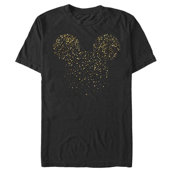 Men's Mickey & Friends Confetti Mickey Mouse Logo  Graphic Tee Black X Large