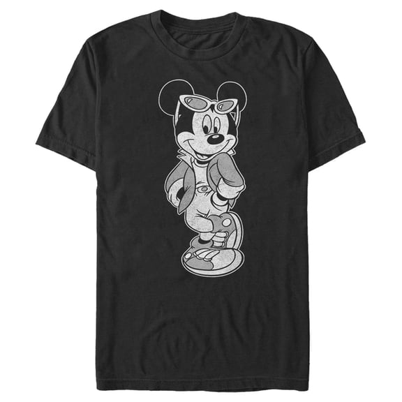 Men's Mickey & Friends Cool Guy Graphic Tee Black Medium
