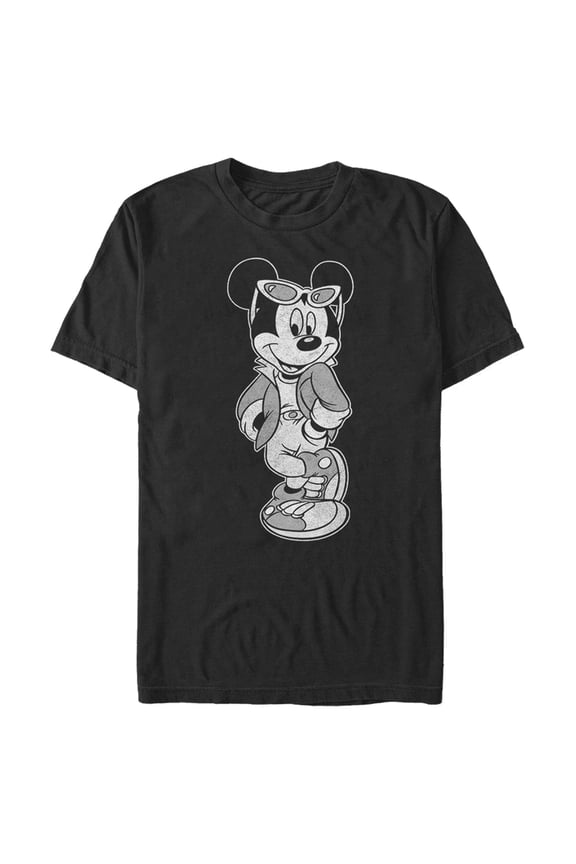Men's Mickey & Friends Cool Guy Graphic Tee Black Medium