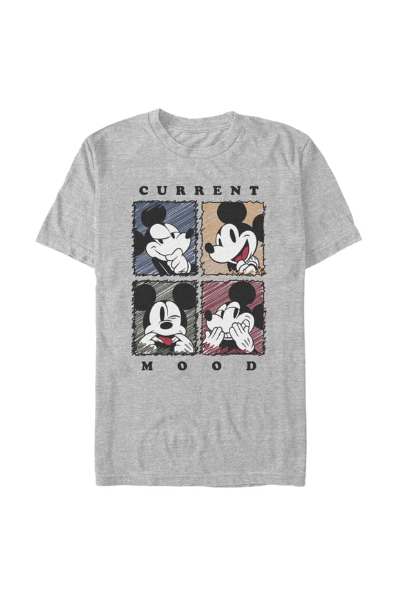 Men's Mickey & Friends Current Mood Graphic Tee Athletic Heather 3X Large