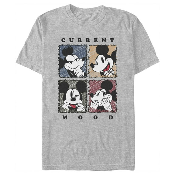 Men's Mickey & Friends Current Mood  Graphic Tee Athletic Heather X Large