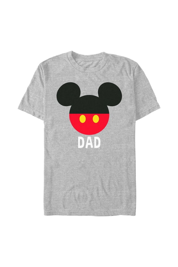 Men's Mickey & Friends Dad Logo Graphic Tee Athletic Heather Medium