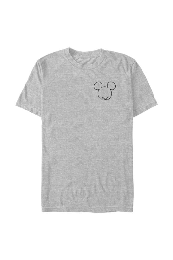 Men's Mickey & Friends Dad Small Logo Graphic T-Shirt
