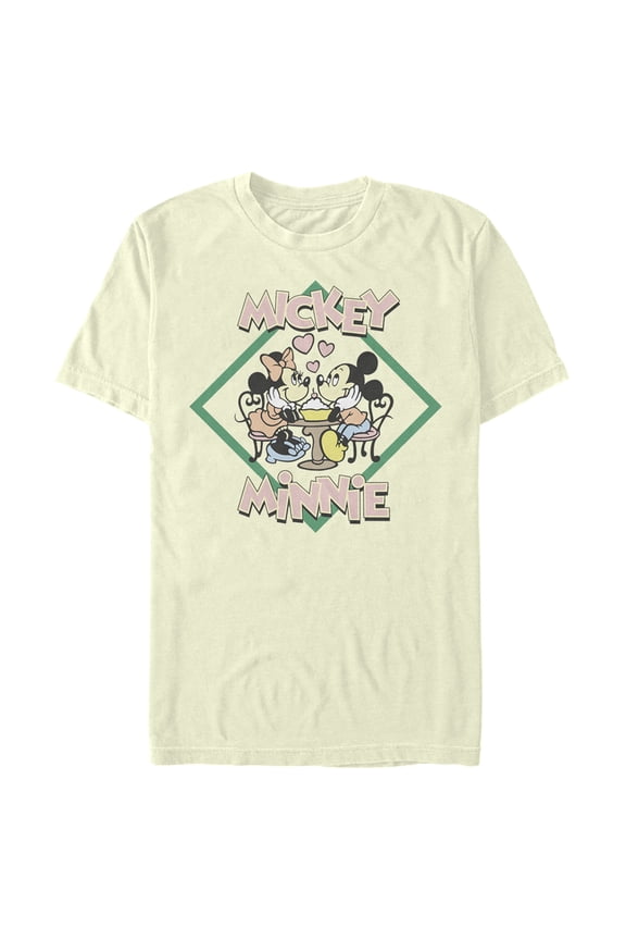 Men's Mickey & Friends Date Night Graphic Tee Beige 3X Large
