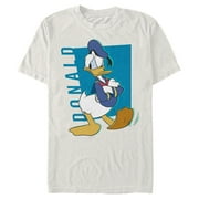 Mens Mickey & Friends Disney Donald Duck Pop Art Portrait Moody Graphic Tee Beige Large
