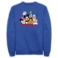 thumbnail image 1 of Men's Mickey & Friends Disney Squad Group Shot  Sweatshirt Royal Blue Medium, 1 of 4