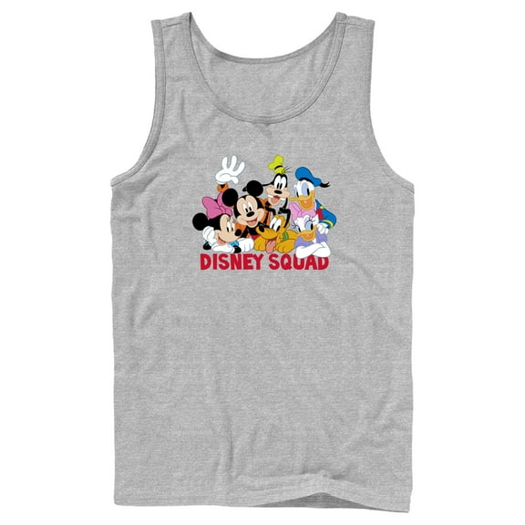 Men's Mickey & Friends Disney Squad Group Shot  Tank Top Athletic Heather 2X Large