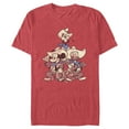 thumbnail image 1 of Men's Mickey & Friends Distressed Cowboy Crew Graphic Tee Red Heather X Large, 1 of 5