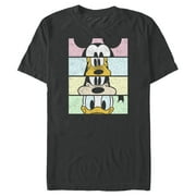 Mens Mickey & Friends Distressed Group Cropped Portraits Graphic Tee Black Large