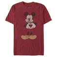 thumbnail image 1 of Men's Mickey & Friends Distressed Heart Graphic Tee Cardinal 2X Large, 1 of 5