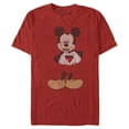 thumbnail image 1 of Men's Mickey & Friends Distressed Heart Graphic Tee Red 2X Large, 1 of 5