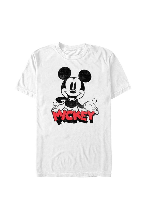 Men's Mickey & Friends Distressed Mouse Portrait Graphic T-Shirt
