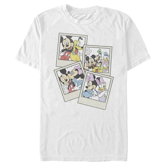 Men's Mickey & Friends Distressed Portraits  Graphic Tee White 3X Large