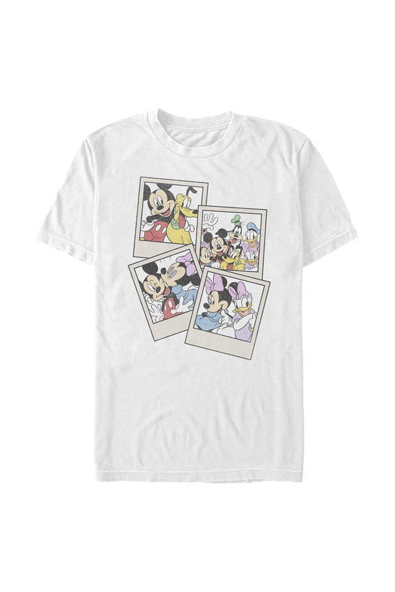 Men's Mickey & Friends Distressed Portraits Graphic Tee White Medium