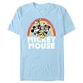 thumbnail image 1 of Men's Mickey & Friends Distressed Rainbow Friends  Graphic Tee Light Blue Small, 1 of 4
