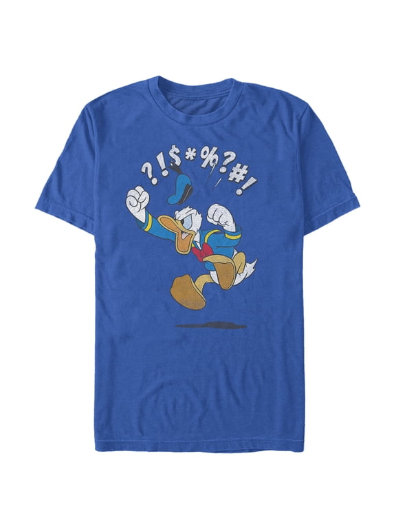 Men's Mickey & Friends Donald Duck Angry Jump Graphic Tee Royal Blue 3X Large