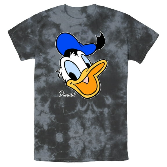 Men's Mickey & Friends Donald Duck Big Face  Graphic Tee Black/Charcoal Large