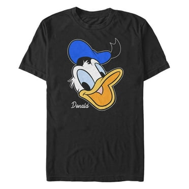 Men's Mickey & Friends Donald Duck Big Face  Graphic Tee Black Large