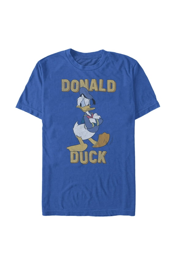 Men's Mickey & Friends Donald Duck Grumpy Graphic Tee Royal Blue X Large