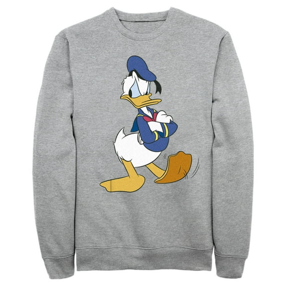 Men's Mickey & Friends Donald Duck Impatient  Sweatshirt Athletic Heather 2X Large