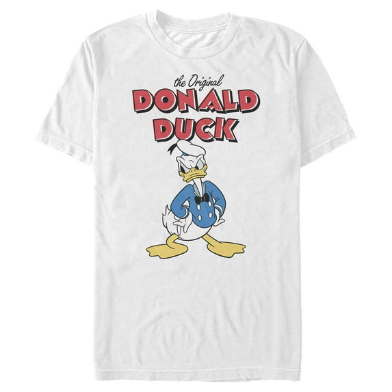 Men's Mickey & Friends Donald Duck Original Grump Graphic Tee White Medium