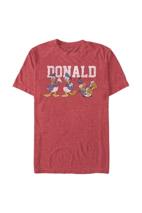 Men's Mickey & Friends Donald Duck Poses Graphic Tee Red Heather Large