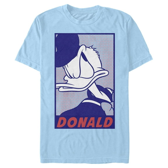 Men's Mickey & Friends Donald Duck Vintage Comic  Graphic Tee Light Blue Medium